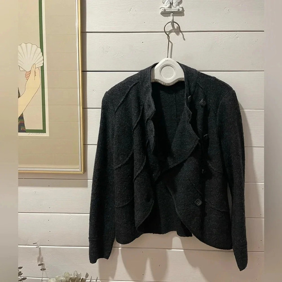 🧶KATERINE BARCLAY gray wool  blazer size M - Picture 8 of 12